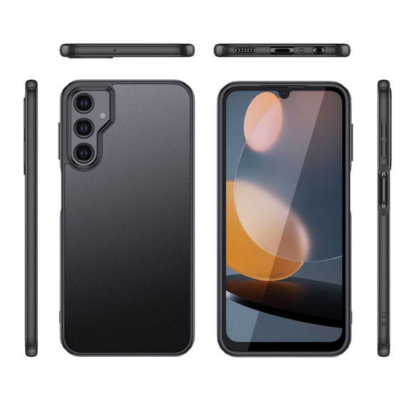 For Samsung Galaxy A24 4G Armor Clear TPU Hard PC Phone Case(Matte Black)