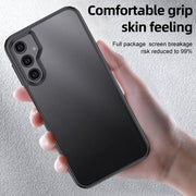 For Samsung Galaxy A24 4G Armor Clear TPU Hard PC Phone Case(Matte Black)