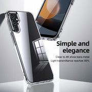 For Samsung Galaxy A24 4G Armor Clear TPU Hard PC Phone Case(Matte Black)