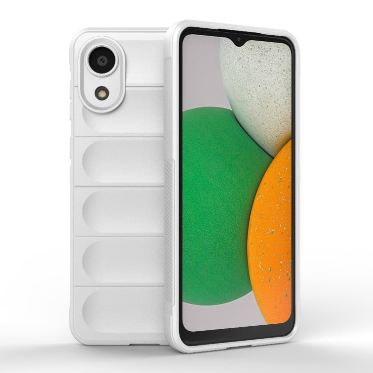 For Samsung Galaxy A03 Core 4G Magic Shield TPU + Flannel Phone Case(White)