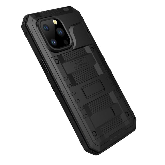 For iPhone 14 Pro Max RedPepper Wolf 360 Full Body Rugged Life Water-resistant Phone Case(Black)