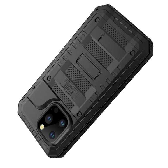 For iPhone 14 Pro Max RedPepper Wolf 360 Full Body Rugged Life Water-resistant Phone Case(Black)