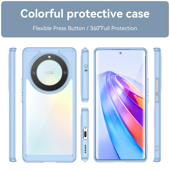 For Honor Magic5 Lite Colorful Series Acrylic + TPU Phone Case(Blue)