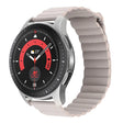 Compatible with Garmin Compatible witherunner 255S / Venu 2S 18mm Universal Magnetic Loop Leather Watch Band(Khaki) - Watch Bands by PMC TechLife | Online Shopping South Africa | PMC TechLife | Buy Now Pay Later Mobicred