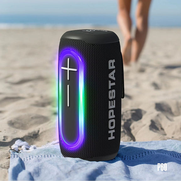 HOPESTAR P60 IPX6 Water-resistant 10W 66mm Outdoor Bluetooth Speaker(Blue)
