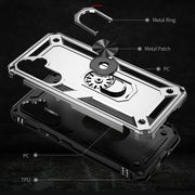 For Samsung Galaxy A54 Shockproof TPU + PC Phone Case with Holder(Silver)