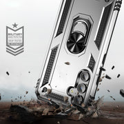 For Samsung Galaxy A54 Shockproof TPU + PC Phone Case with Holder(Silver)
