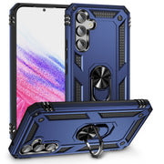 For Samsung Galaxy A54 Shockproof TPU + PC Phone Case with Holder(Blue)