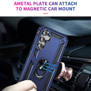 For Samsung Galaxy A54 Shockproof TPU + PC Phone Case with Holder(Blue)