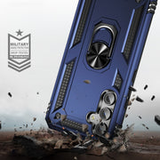 For Samsung Galaxy A54 Shockproof TPU + PC Phone Case with Holder(Blue)