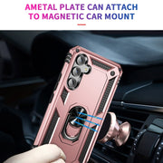 For Samsung Galaxy A54 Shockproof TPU + PC Phone Case with Holder(Rose Gold)