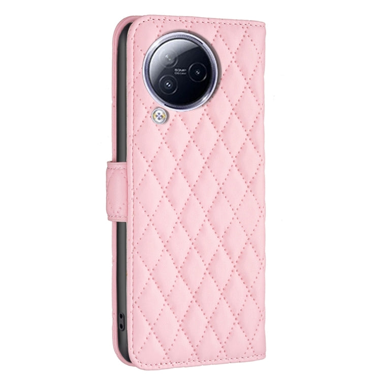 For Xiaomi Civi 3 5G Diamond Lattice Wallet Leather Flip Phone Case(Pink)