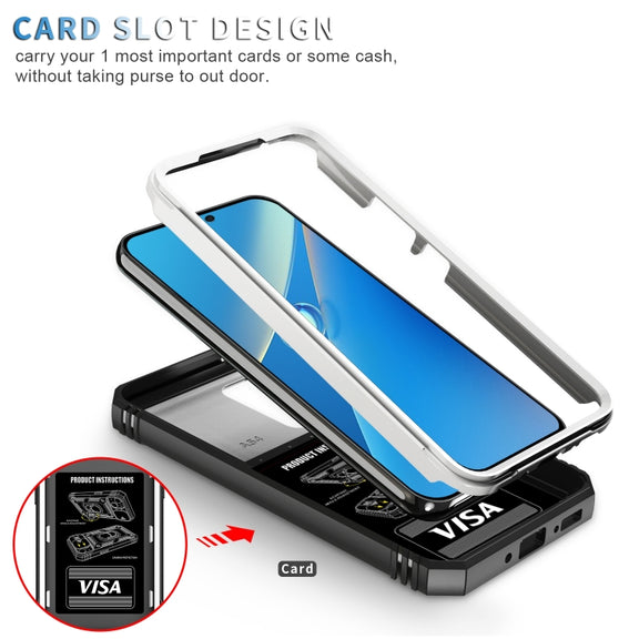For Samsung Galaxy A54 5G Sliding Camshield TPU + PC Phone Case(White+Black)