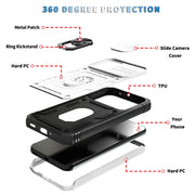 For Samsung Galaxy A54 5G Sliding Camshield TPU + PC Phone Case(White+Black)