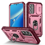 For Samsung Galaxy A54 5G Sliding Camshield TPU + PC Phone Case(Pink+Red)