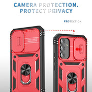 For Samsung Galaxy A54 5G Sliding Camshield TPU + PC Phone Case(Red+Black)