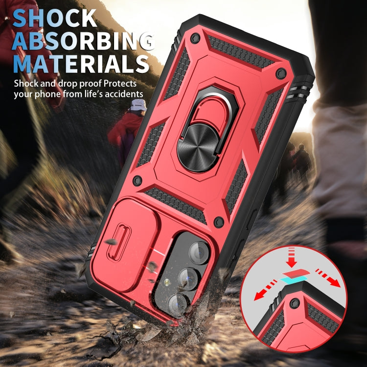 For Samsung Galaxy A54 5G Sliding Camshield TPU + PC Phone Case(Red+Black)