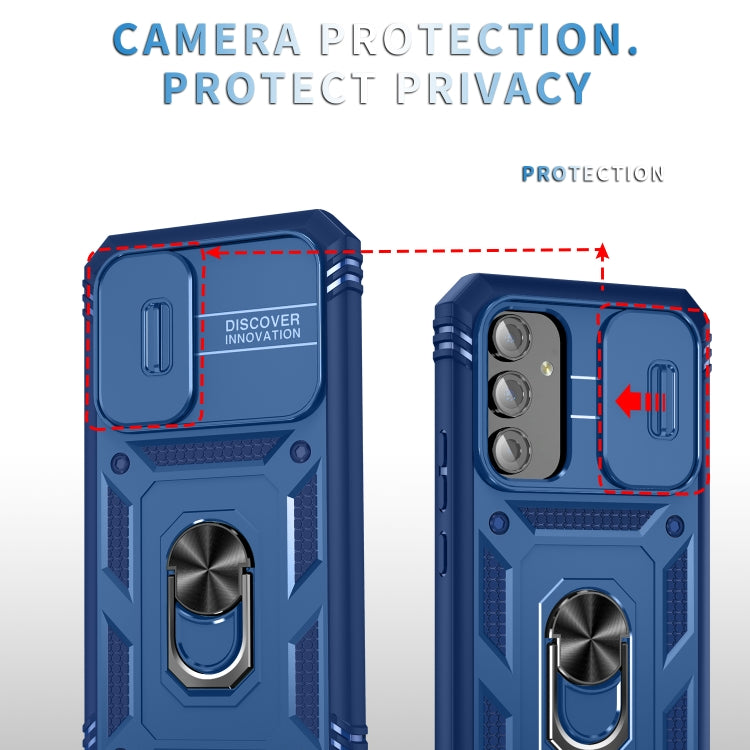 For Samsung Galaxy A54 5G Sliding Camshield TPU + PC Phone Case(Blue)
