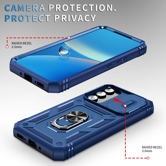 For Samsung Galaxy A54 5G Sliding Camshield TPU + PC Phone Case(Blue)