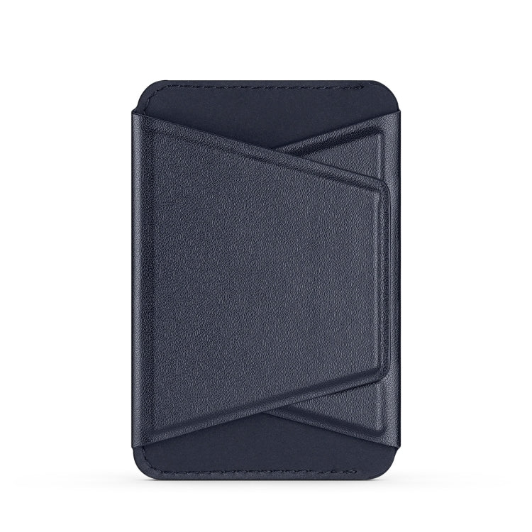 DUX DUCIS Universal Magnetic PU Leathe Card Bag With Holder(Blue)