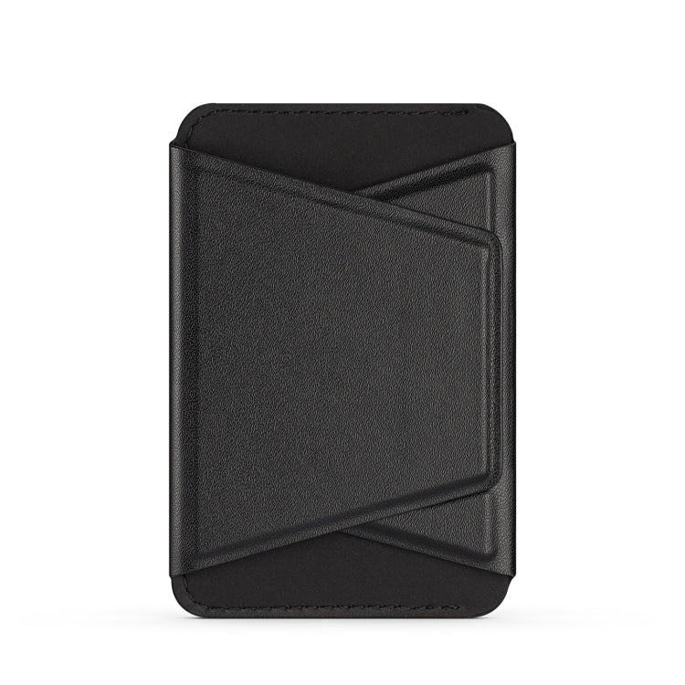 DUX DUCIS Universal Magnetic PU Leathe Card Bag With Holder (Black)