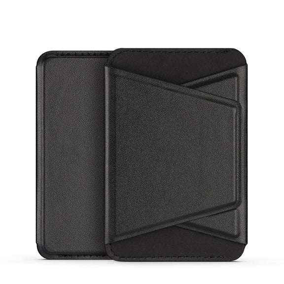 DUX DUCIS Universal Magnetic PU Leathe Card Bag With Holder (Black)