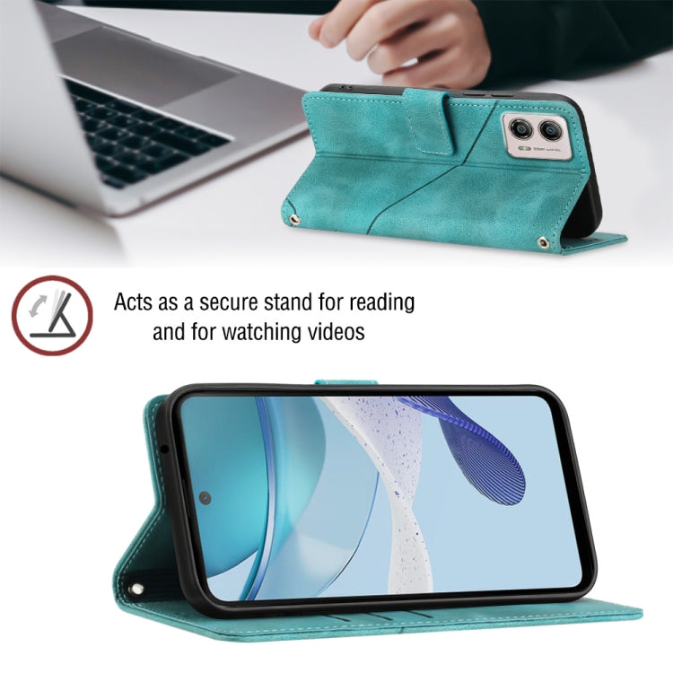 For Motorola Moto G53 5G Skin-feel Embossed Leather Phone Case(Green)
