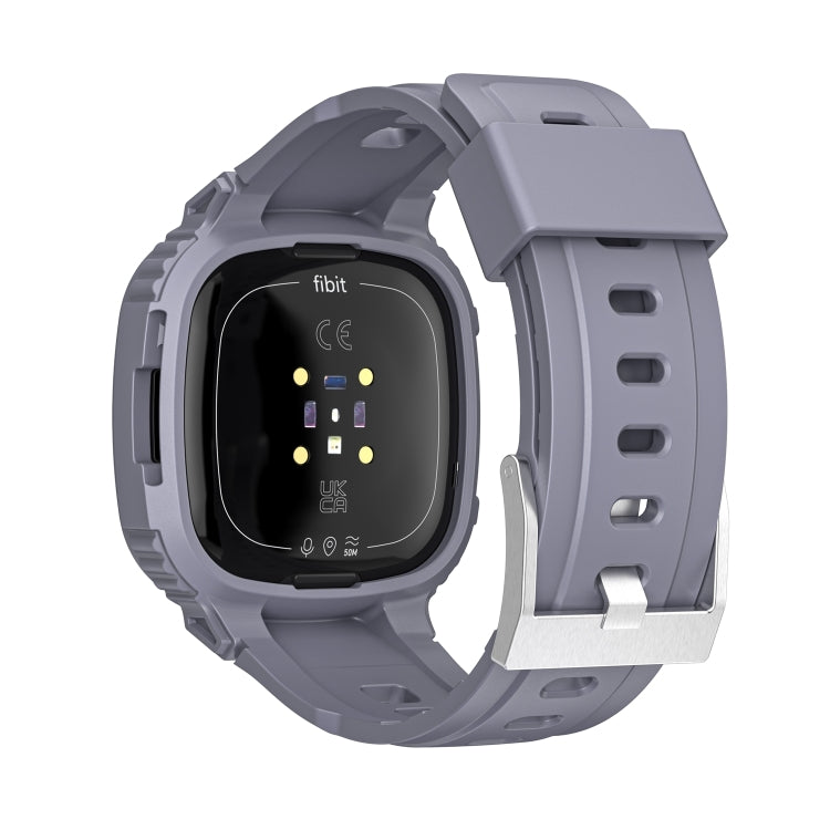 For Fitbit Versa 4 / 3 / Sense 2 / Sense 1 Armor Integrated TPU Watch Band(Grey)