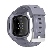 For Fitbit Versa 4 / 3 / Sense 2 / Sense 1 Armor Integrated TPU Watch Band(Grey)