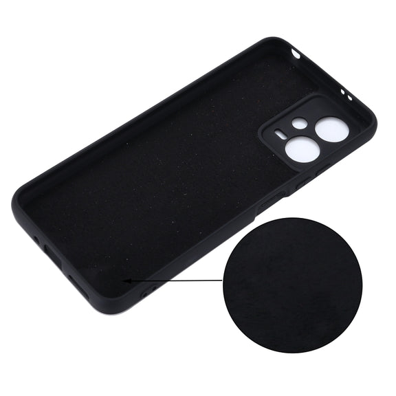 For Xiaomi Redmi Note 12 5G India / Poco X5 Pure Color Liquid Silicone Shockproof Full Coverage Phone Case(Black)