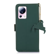 For Xiaomi 13 Lite / Civi 2 Genuine Leather Magnetic RFID Leather Phone Case(Green)