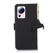 For Xiaomi 13 Lite / Civi 2 Genuine Leather Magnetic RFID Leather Phone Case(Black)