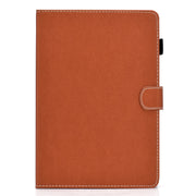 For iPad Air / iPad Air 2 / iPad 9.7 (2018 & 2017) Solid Color Tablet PC Universal Magnetic Horizontal Flip Leather Case with Card Slots & Holder(Brown)