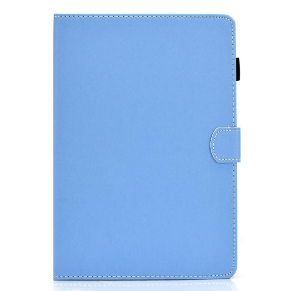 For Kindle Paperwhite 4 / 3 / 2 / 1 Solid Color Tablet PC Universal Magnetic Horizontal Flip Leather Case with Card Slots & Holder(Blue)