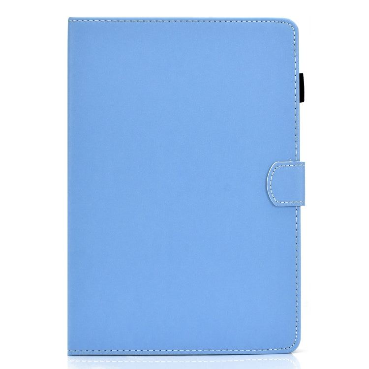 For Kindle Paperwhite 4 / 3 / 2 / 1 Solid Color Tablet PC Universal Magnetic Horizontal Flip Leather Case with Card Slots & Holder(Blue)