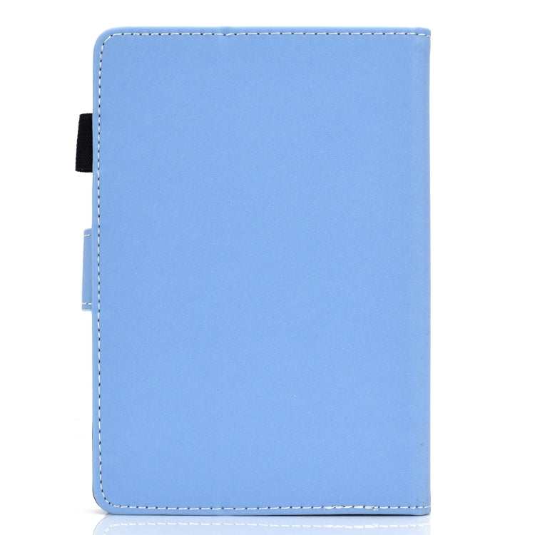 For Kindle Paperwhite 4 / 3 / 2 / 1 Solid Color Tablet PC Universal Magnetic Horizontal Flip Leather Case with Card Slots & Holder(Blue)