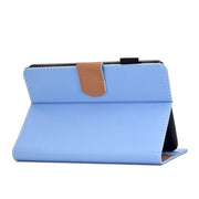 For Kindle Paperwhite 4 / 3 / 2 / 1 Solid Color Tablet PC Universal Magnetic Horizontal Flip Leather Case with Card Slots & Holder(Blue)