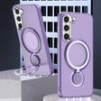 For Samsung Galaxy S23+ 5G 360 Degree Rotation Holder MagSafe Magnetic Phone Case(Purple) - Galaxy S23+ 5G Cases by PMC TechLife | Online Shopping South Africa | PMC TechLife