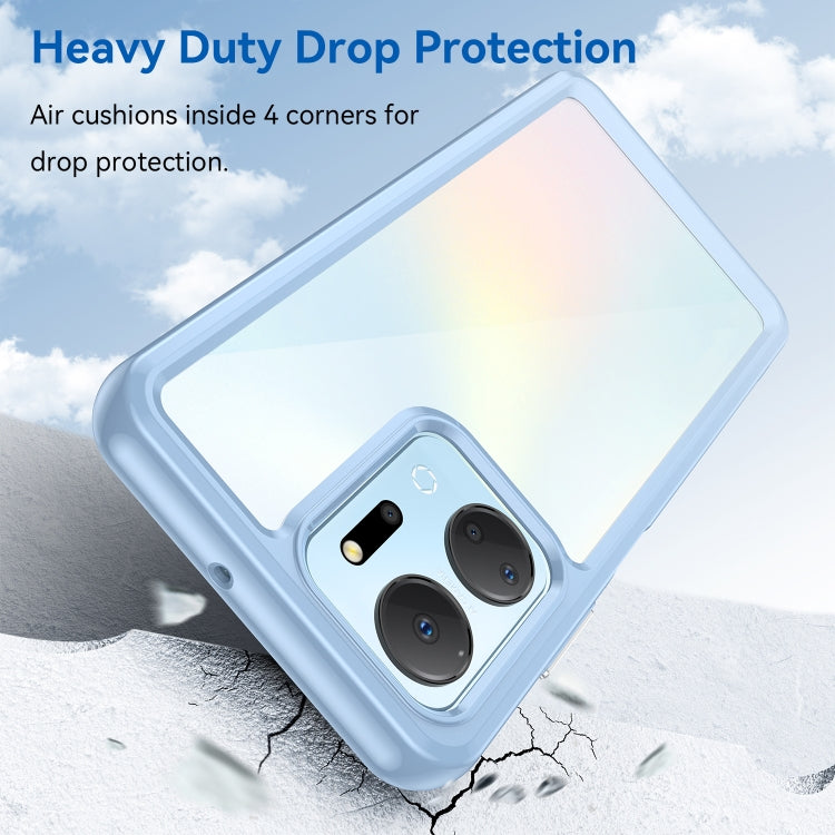 For Honor X7A Colorful Series Acrylic + TPU Phone Case(Blue)