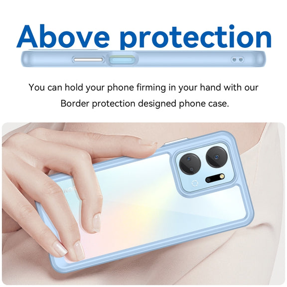 For Honor X7A Colorful Series Acrylic + TPU Phone Case(Blue)