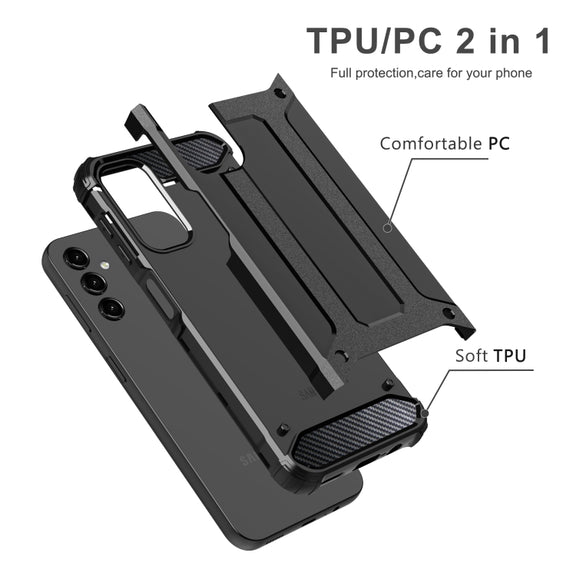 For Samsung Galaxy A14 5G Magic Armor TPU Hard PC Phone Case(Navy Blue)