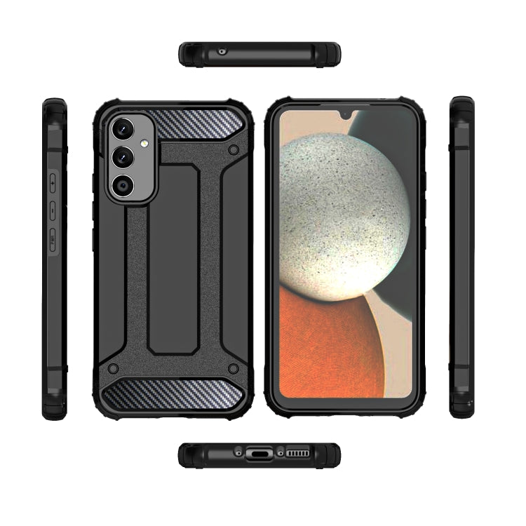 For Samsung Galaxy A34 5G Magic Armor TPU Hard PC Phone Case(Silver)