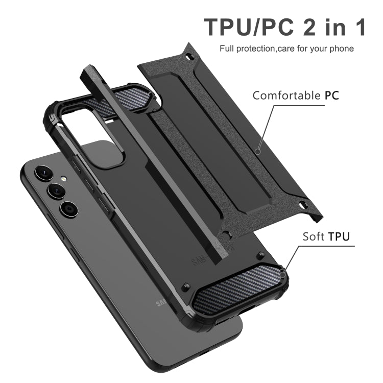 For Samsung Galaxy A34 5G Magic Armor TPU Hard PC Phone Case(Silver)