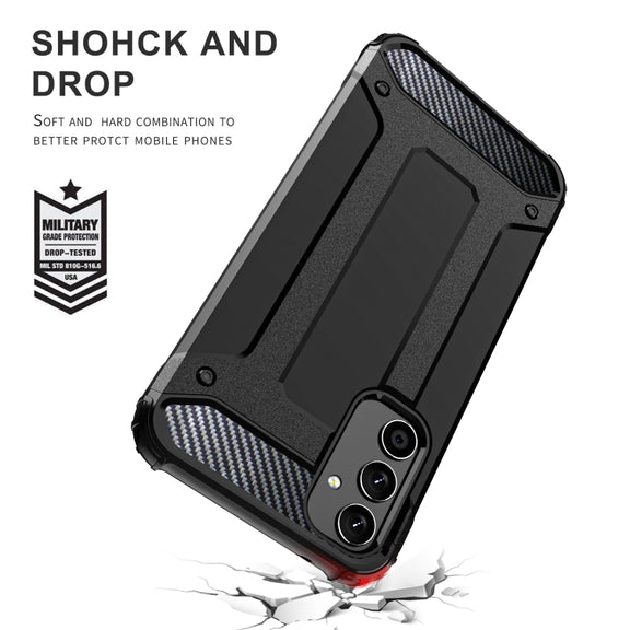 For Samsung Galaxy A34 5G Magic Armor TPU Hard PC Phone Case(Silver)