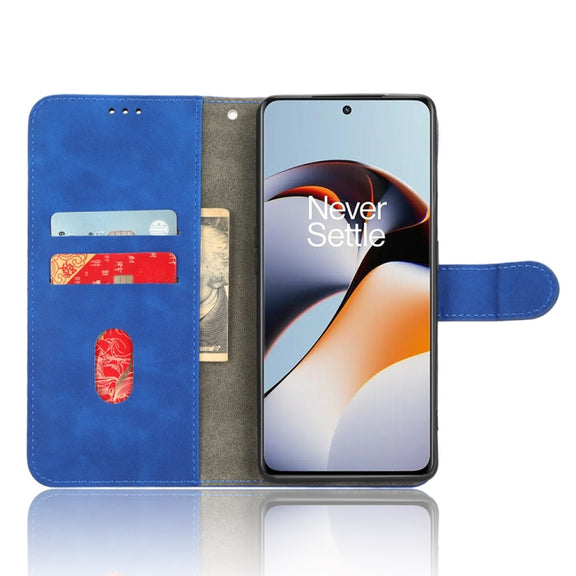For OnePlus 11R 5G / Ace 2 5G Skin Feel Magnetic Flip Leather Phone Case(Blue)