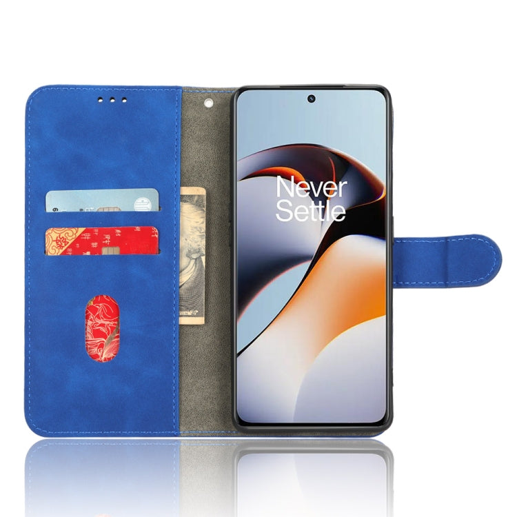 For OnePlus 11R 5G / Ace 2 5G Skin Feel Magnetic Flip Leather Phone Case(Blue)
