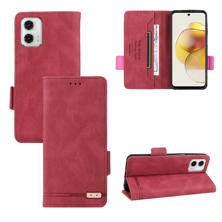 For Motorola Moto G13 / G23 / G53 Magnetic Clasp Flip Leather Phone Case(Red)