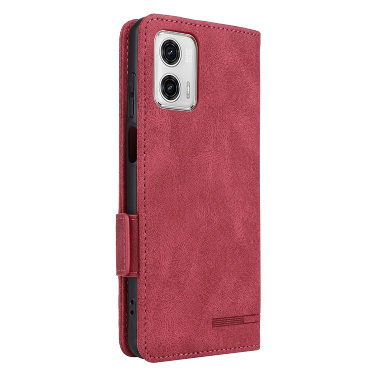 For Motorola Moto G13 / G23 / G53 Magnetic Clasp Flip Leather Phone Case(Red)