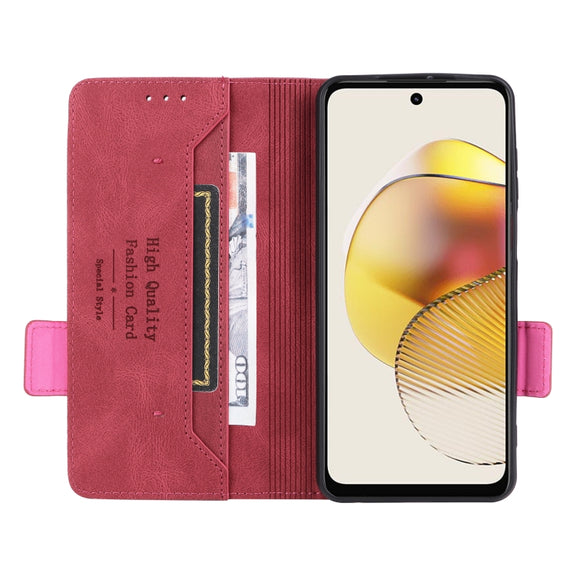 For Motorola Moto G13 / G23 / G53 Magnetic Clasp Flip Leather Phone Case(Red)