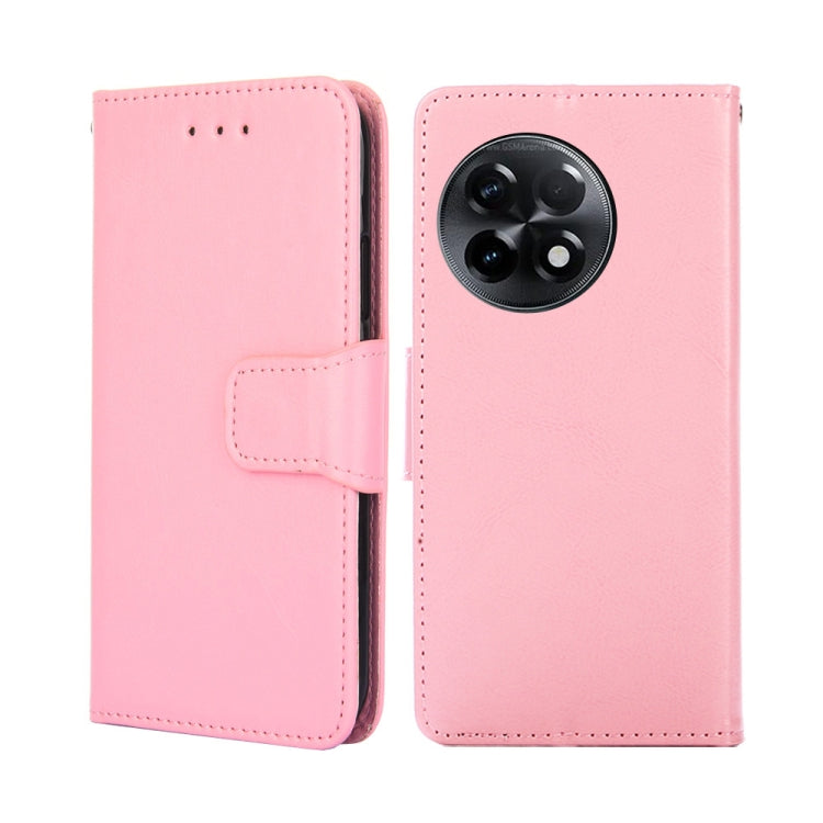 For OnePlus Ace 2/11R Crystal Texture Leather Phone Case(Pink)